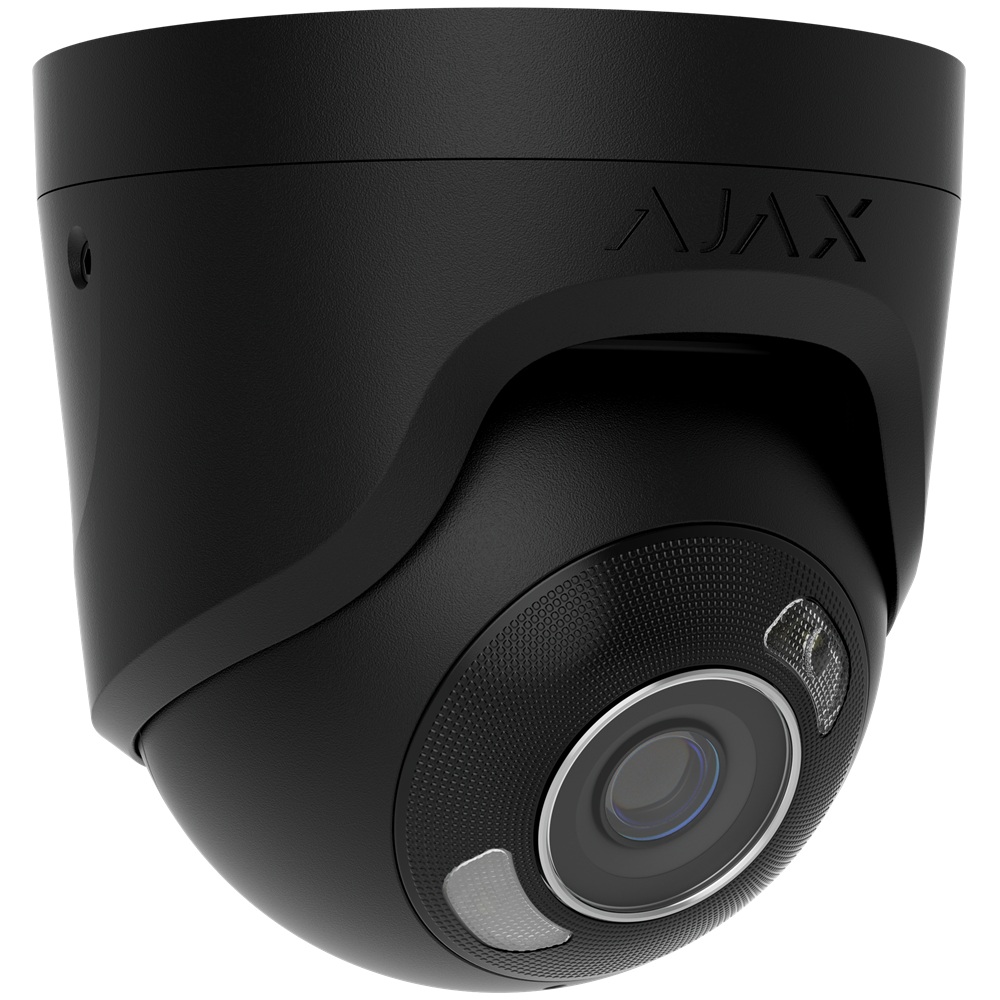5 Мп IP-камера Ajax TurretCam HL (5 Mp/2.8 mm) black з гібридним підсвічуванням (126260.197.BL1)