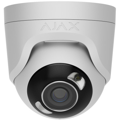 8 Мп IP-камера Ajax TurretCam HL (8 Mp/4 mm) white з гібридним підсвічуванням (126267.197.WH1)