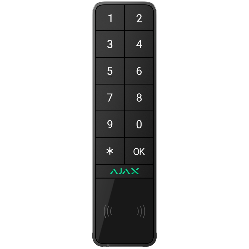 Беспроводная клавиатура Ajax KeyPad Outdoor Jeweller black (99968.286.BL1)