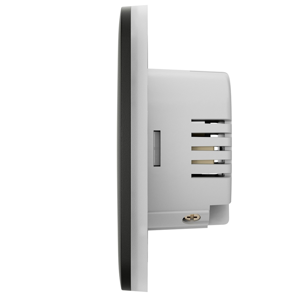 Умный двухклавишный выключатель света Ajax LightSwitch 2-gang Jeweller black