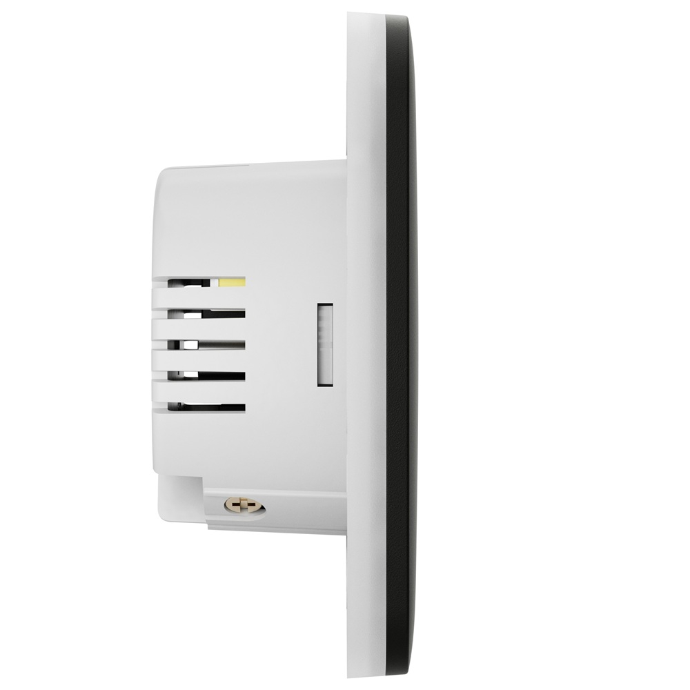 Умный двухклавишный выключатель света Ajax LightSwitch 2-gang Jeweller black