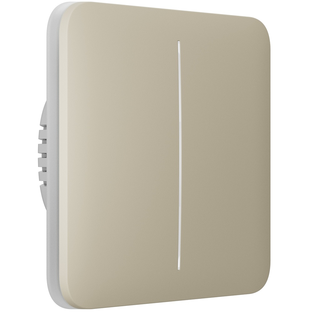 Умный двухклавишный выключатель света Ajax LightSwitch 2-gang Jeweller ivory