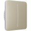Умный двухклавишный выключатель света Ajax LightSwitch 2-gang Jeweller ivory
