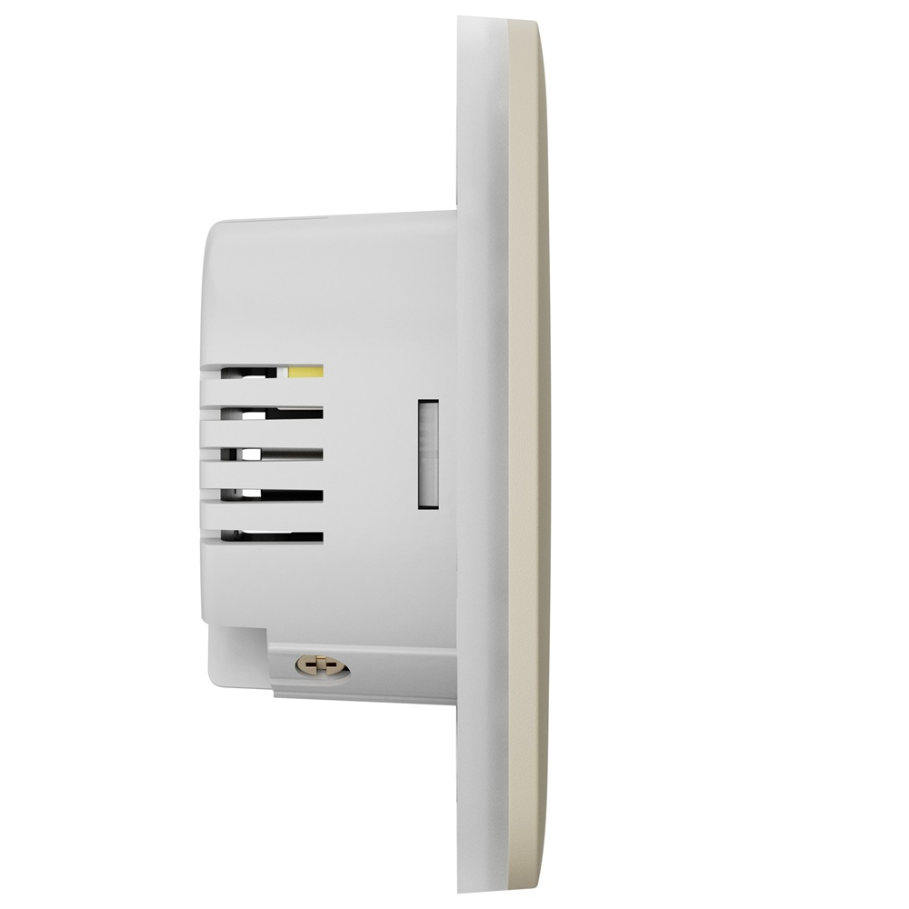 Умный двухклавишный выключатель света Ajax LightSwitch 2-gang Jeweller ivory