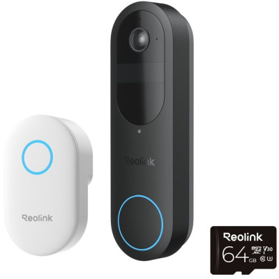 5 Мп Wi-Fi IP-видеозвонок Reolink D340B (Video Doorbell Wi-Fi/АКБ)