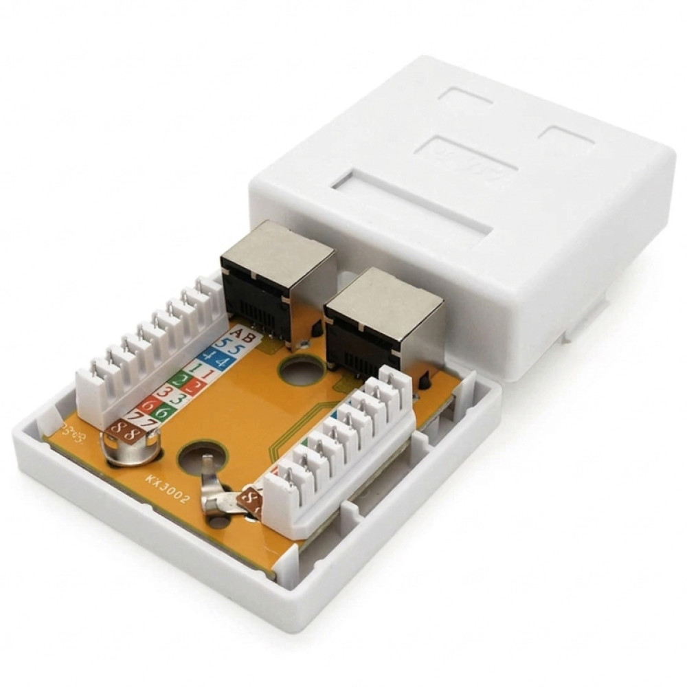 Розетка комп'ютерна RITAR FTP 8P8C RJ45 2 порт Cat-5