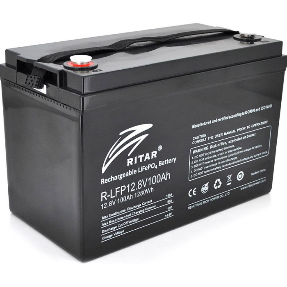 Акумуляторна батарея Ritar R-LFP12.8V100AH з Bluetooth