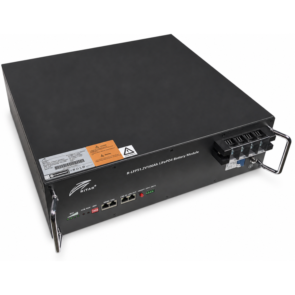 Аккумуляторная батарея Ritar R-LFP51.2V100AH с Bluetooth и автоматическим выключателем