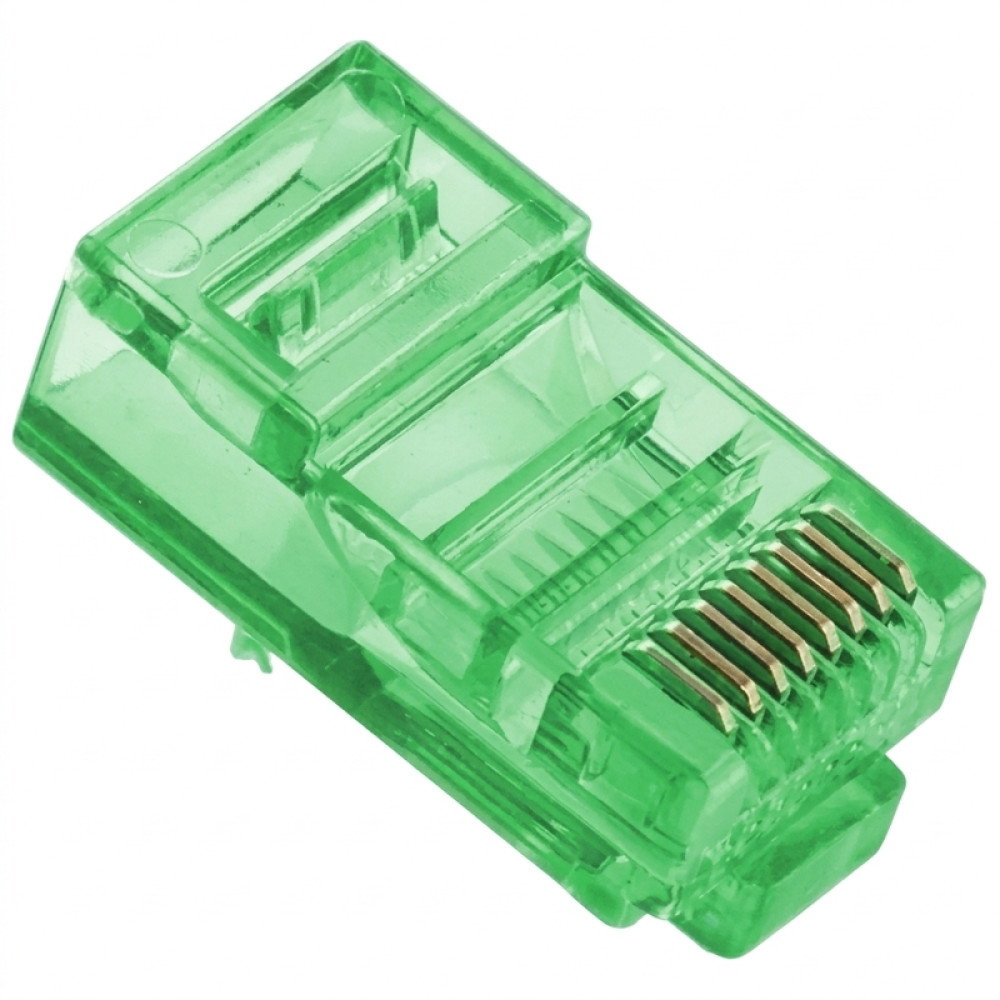 Конектор Ritar RJ-45 8P8C UTP Cat-5 (100 шт/уп) зелений