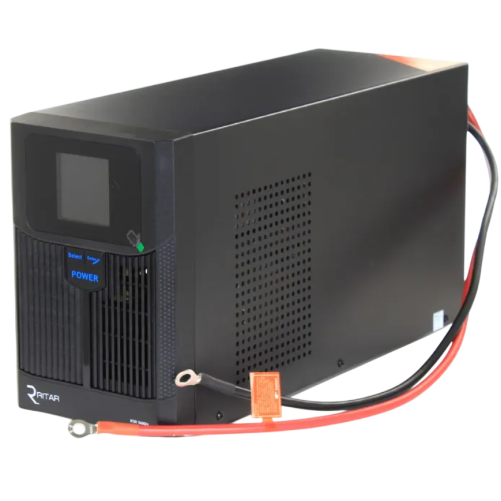 ИБП под аккумулятор RITAR RTSW-1500 LCD (1050 Вт / 1500 ВА / 12 В)