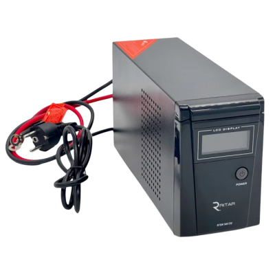 ИБП под аккумулятор Ritar RTSW-600 LCD (360 Вт / 600 ВА / 12 В) правильная синусоида