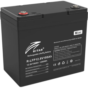 Акумуляторна батарея Ritar LiFePO4 12.8В 100А•г літієва