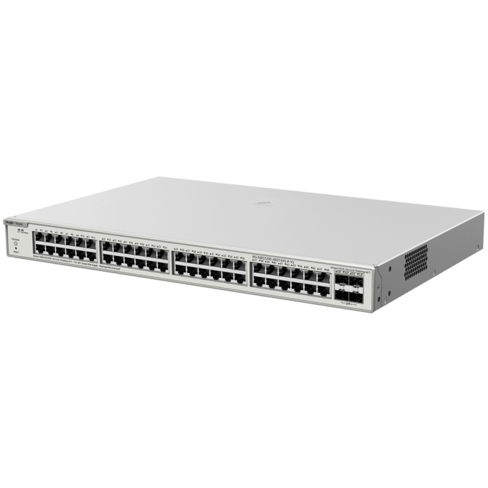 48-портовий комутатор Ruijie Reyee RG-NBS3200-48GT4XS-P-V2 L2+ POE керований