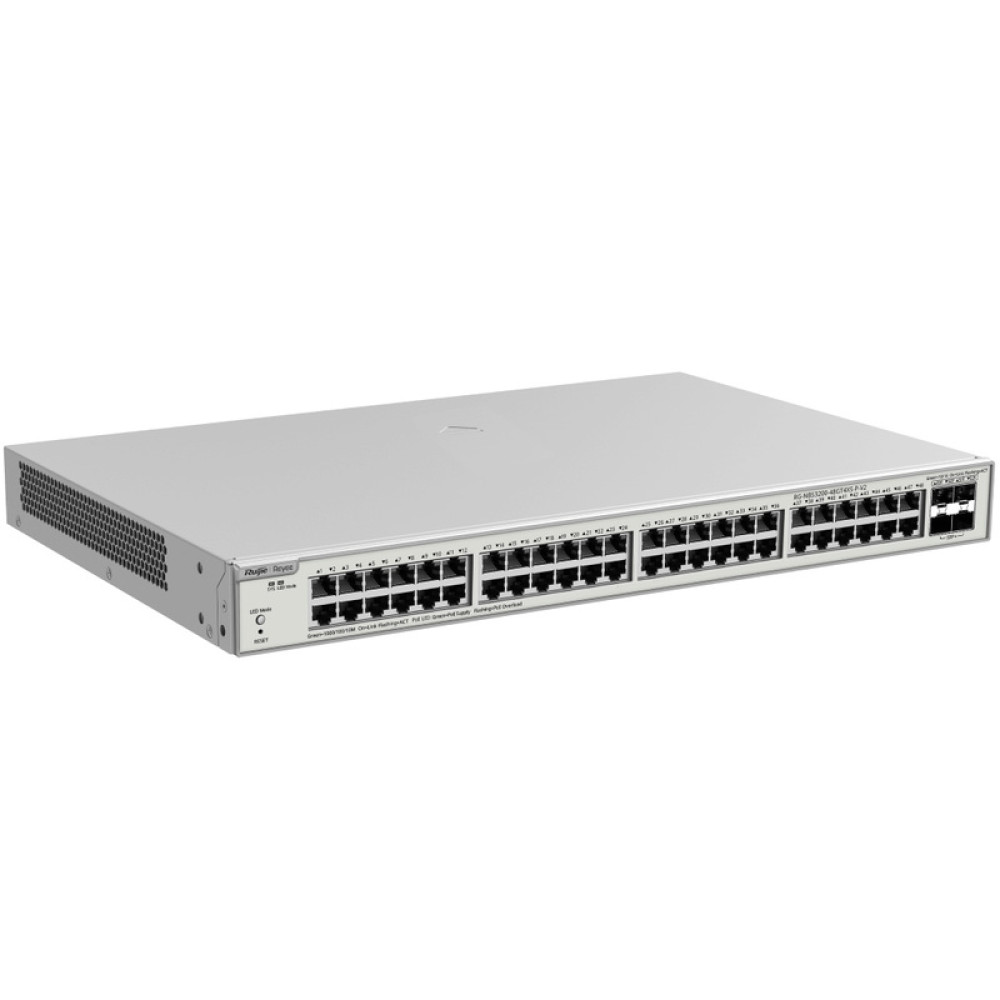 48-портовий комутатор Ruijie Reyee RG-NBS3200-48GT4XS-P-V2 L2+ POE керований