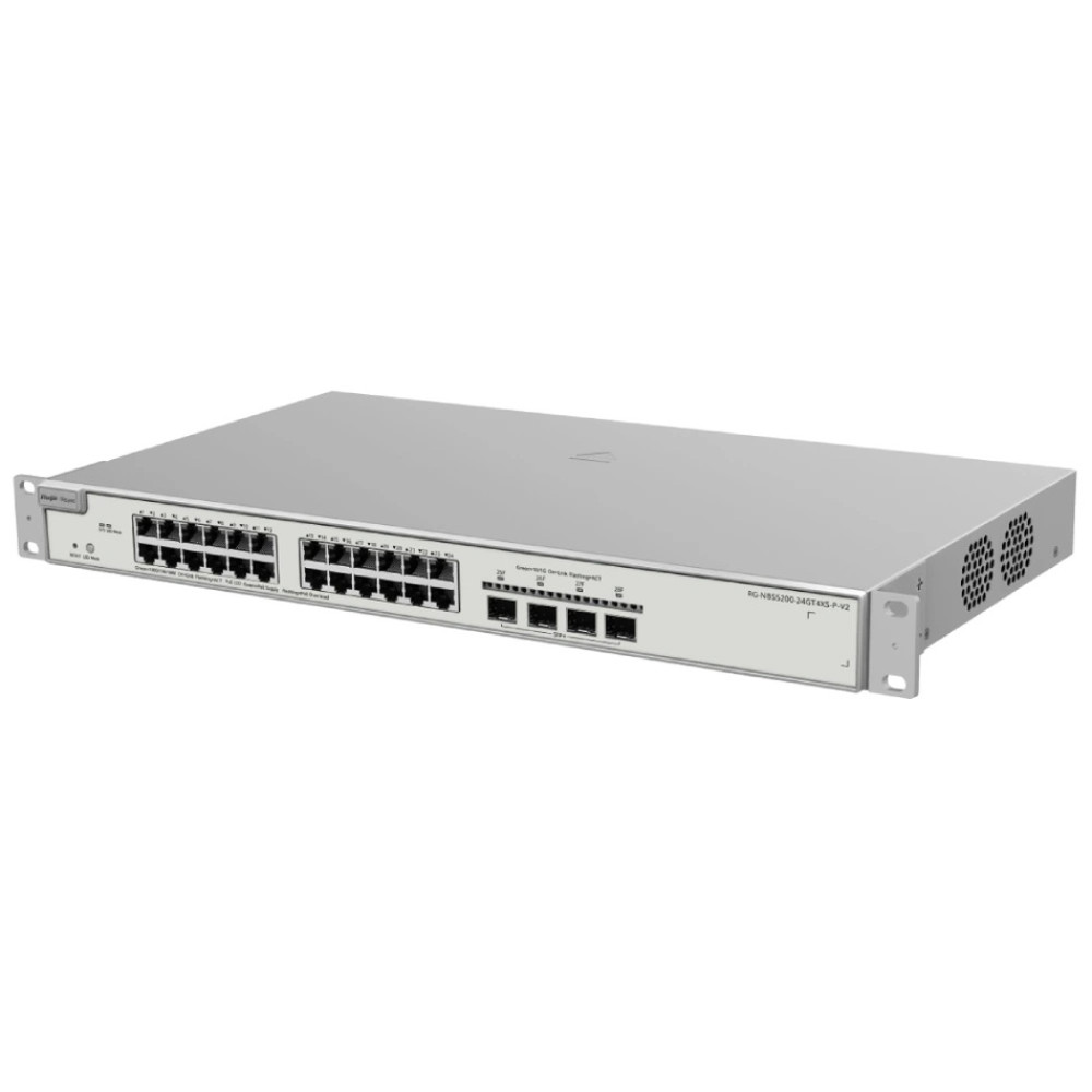 24-портовый комутатор Ruijie Reyee RG-NBS5200-24GT4XS-P-V2 L3 POE управляемый