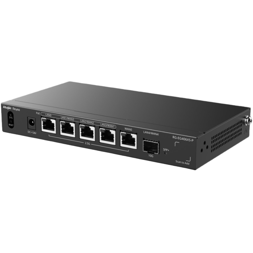 6-портовый маршрутизатор Ruijie Reyee RG-EG406XS-P PoE с облачным управлением