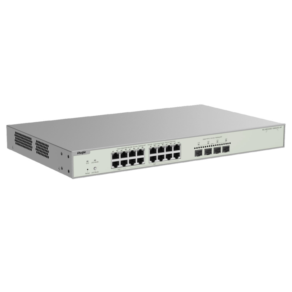 16-портовый коммутатор Ruijie RG-NBS3300-16MG4XS-HP PoE управляемый