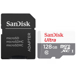 Карта пам'яті SANDISK Ultra microSDXC 128GB + SD Adapter Class 10 UHS-I
