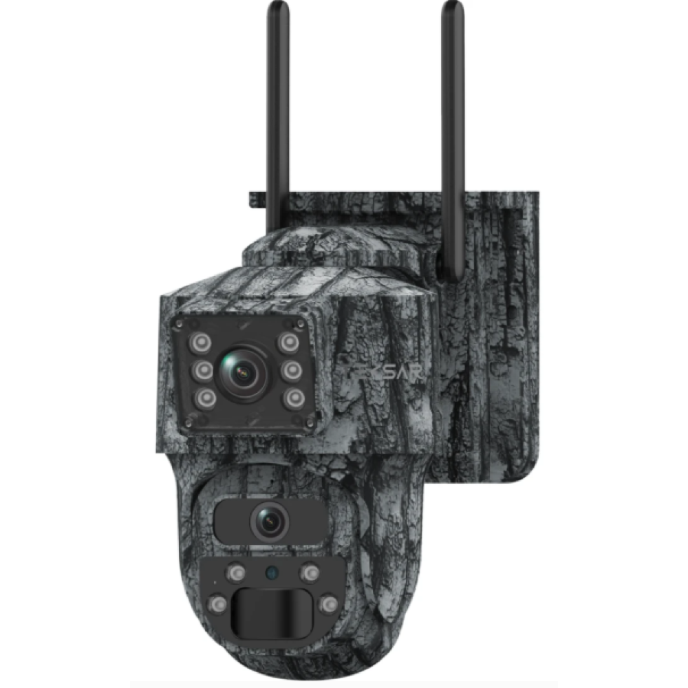 3 Мп двойная IP-видеокамера Tecsar SCM-2L6M-F-AOV-G-C (2 × 3 Мп) с солнечной панелью и аккумулятором