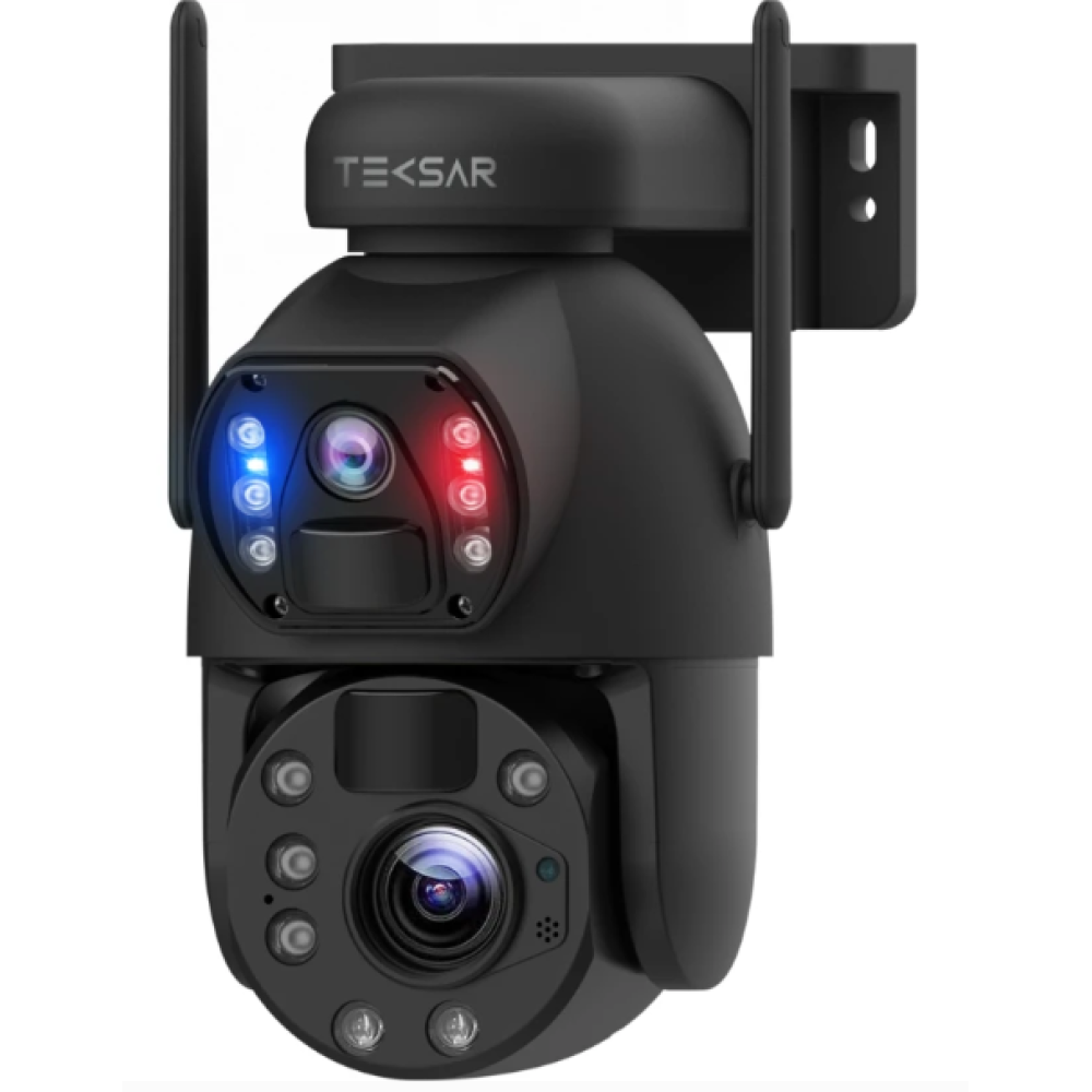 3 Мп подвійна IP-відеокамера Tecsar SCM-2L6MF-20X-G-B (2 × 3 Мп) з сонячною панеллю та акумулятором
