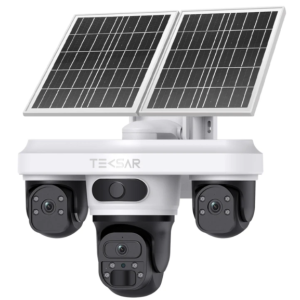 3 Мп потрійна IP-відеокамера Tecsar SCM-3L9M-F-AOV-G-W (3 × 3 Мп) з сонячною панеллю та акумулятором