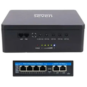 ДБЖ для системи відеоспостереження Seven 6024W з PoE-комутатором