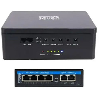 ИБП для системы видеонаблюдения Seven 6024W с PoE-коммутатором