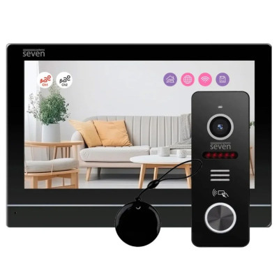 Комплект Wi-Fi домофона SEVEN DP-7576/03 Kit black