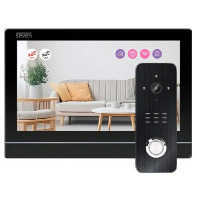 Комплект Wi-Fi домофону SEVEN DP-7576/07 Kit black