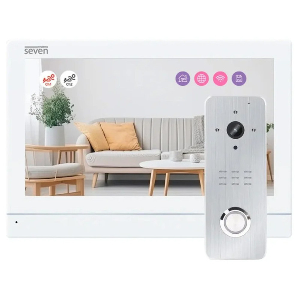 Комплект Wi-Fi домофона SEVEN DP-7576/07 Kit white