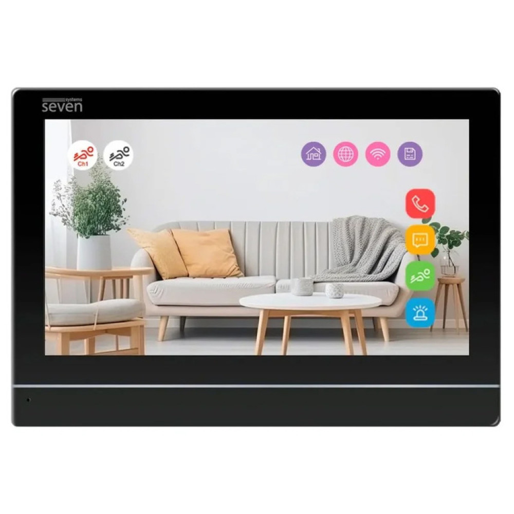 Wi-Fi відеодомофон SEVEN DP-7576-W2K black
