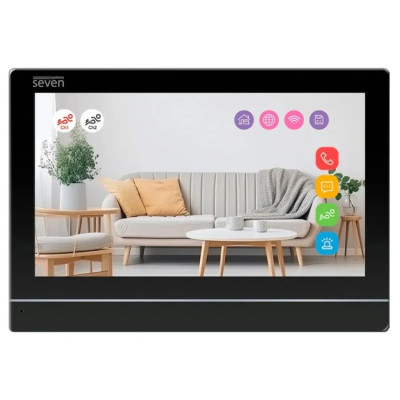 Wi-Fi відеодомофон SEVEN DP-7576-W2K black