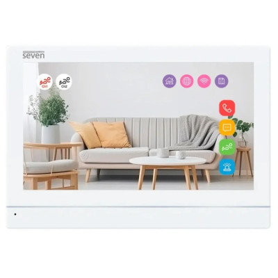 Wi-Fi відеодомофон SEVEN DP-7576-W2K white