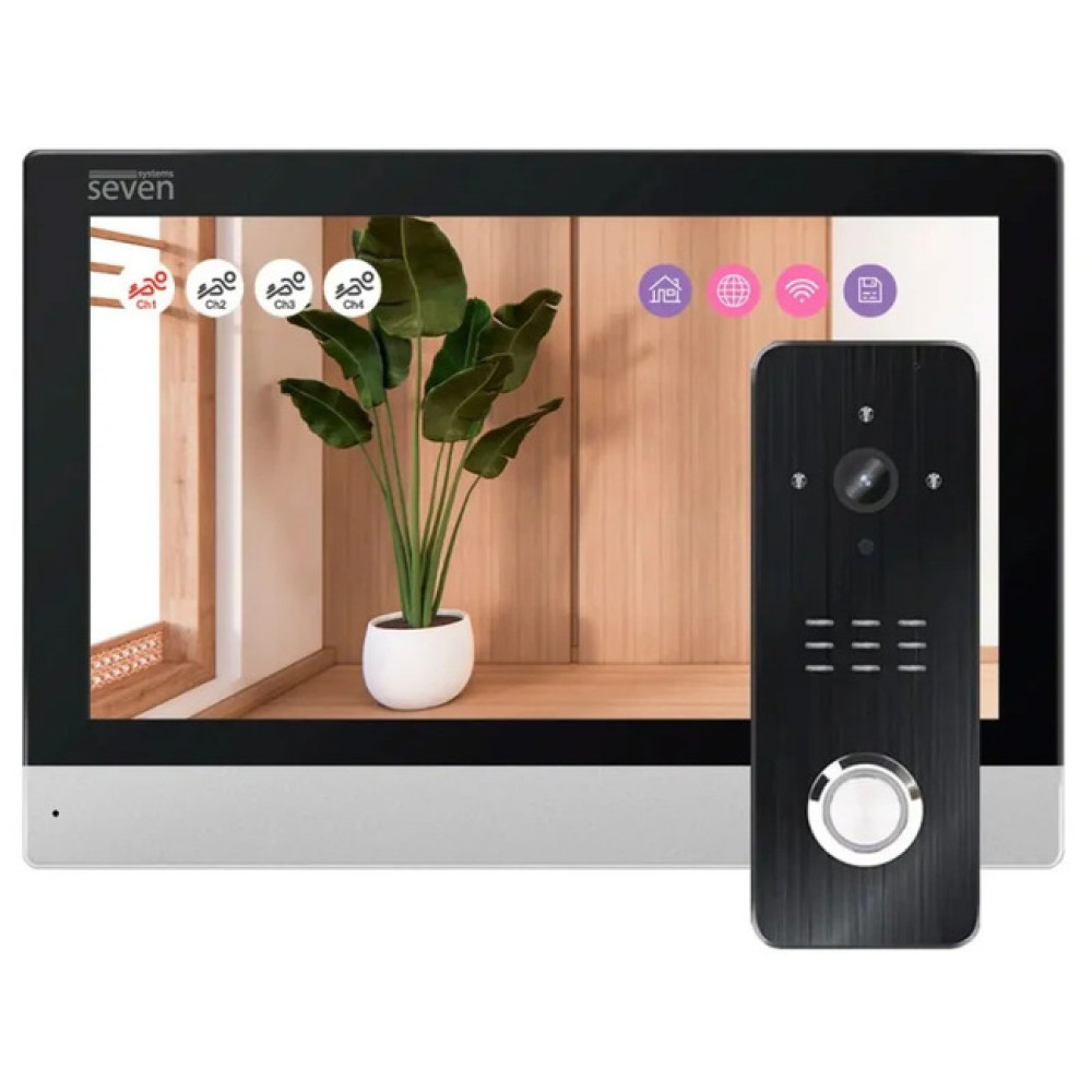 Комплект Wi-Fi домофона SEVEN DP-7579/07 Kit black