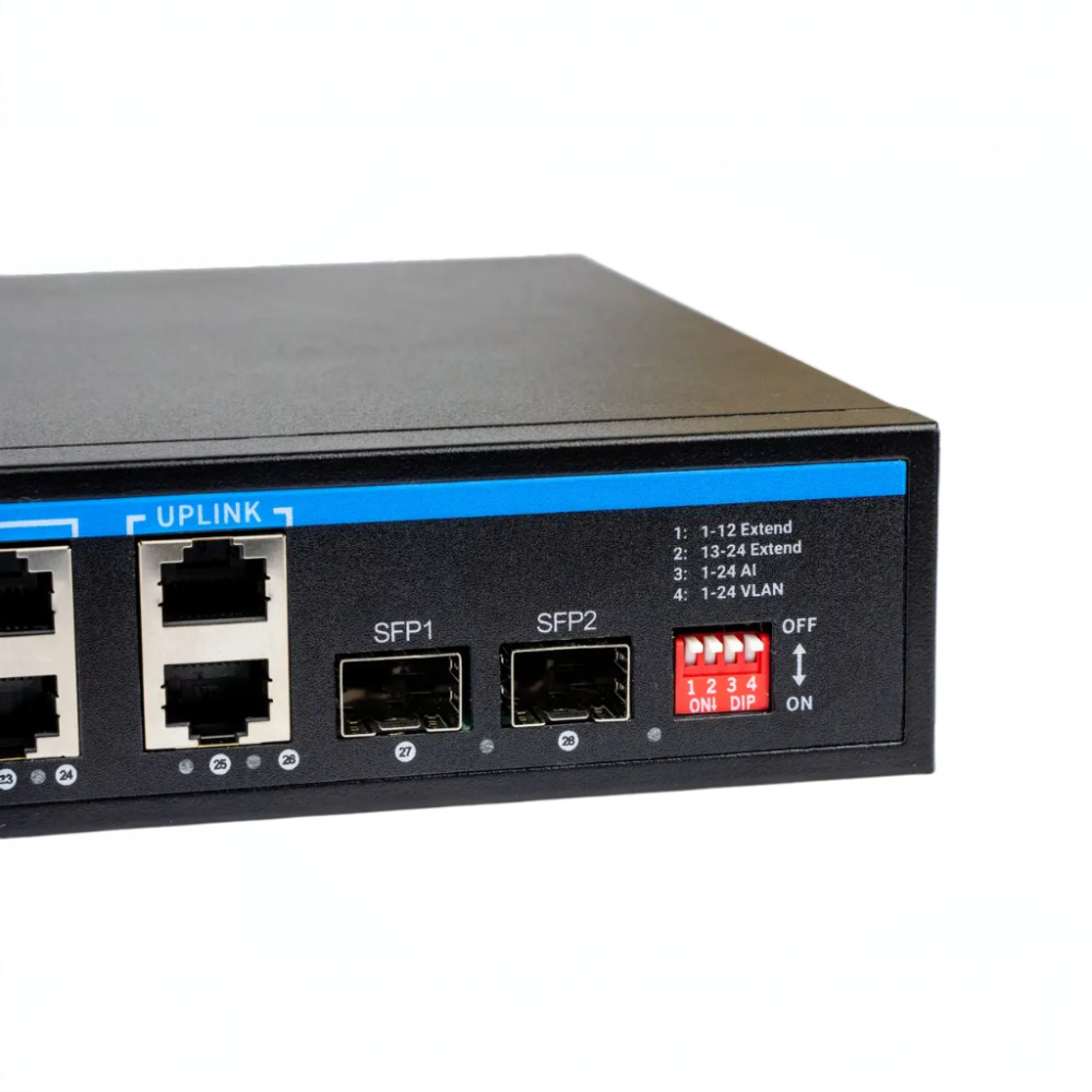 24-портовий комутатор SEVEN P-73224G-2SFP PoE (switch)