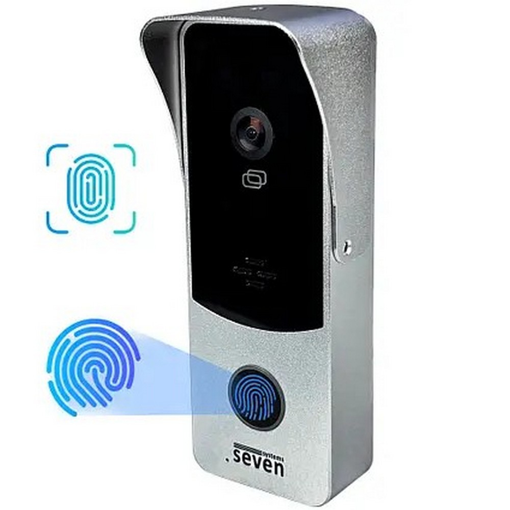 Вызывная панель домофона SEVEN CP-7508 FHD silver со встроенным контроллером