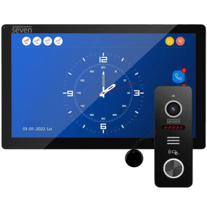 Комплект Wi-Fi домофону SEVEN DP-7517/02Kit black зі зчитувачем карт 