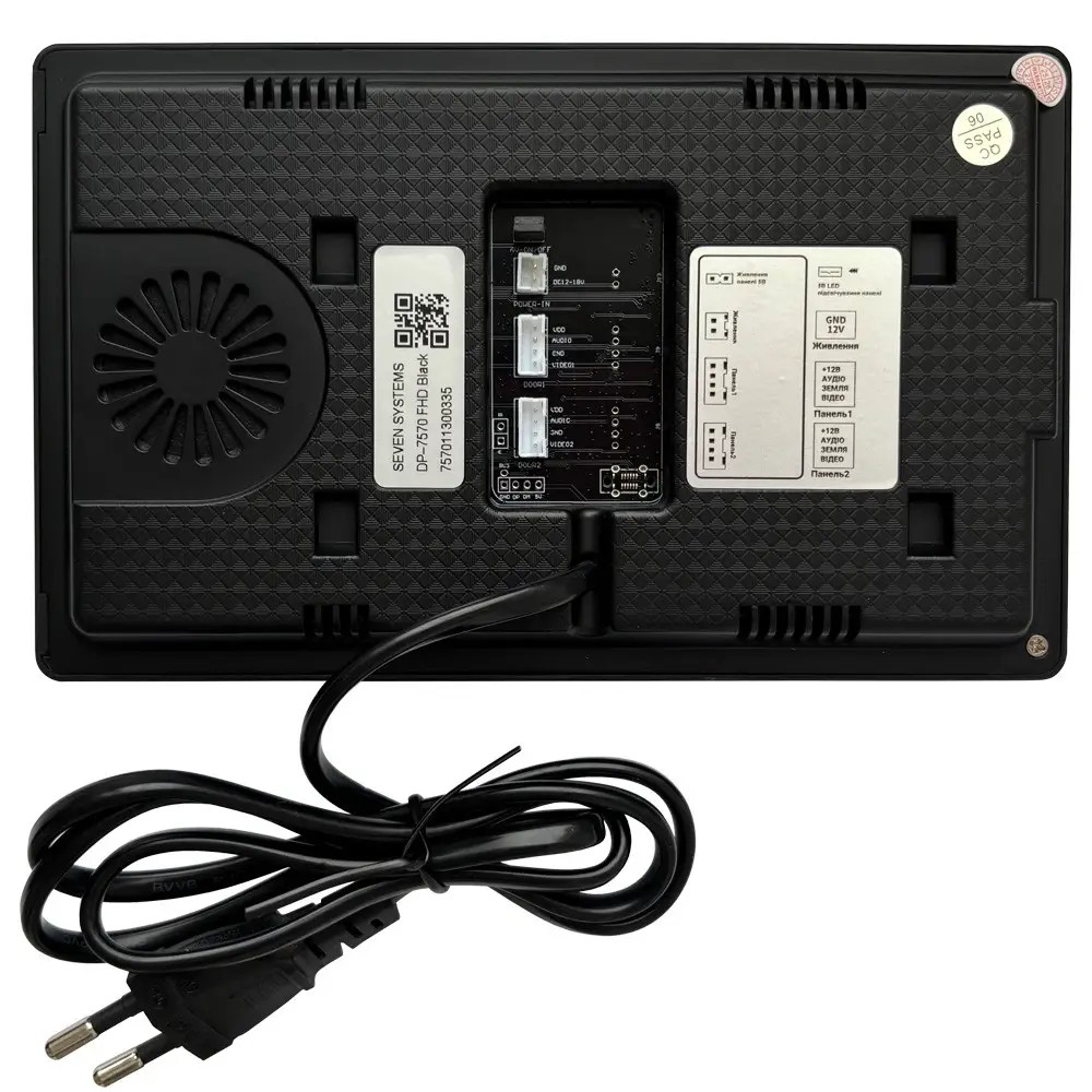 Відеодомофон SEVEN DP-7570 FHD IPS black