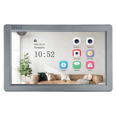 Видеодомофон SEVEN DP-7570 FHD IPS grey