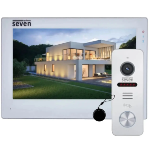 Комплект Wi-Fi домофона SEVEN DP-7577/02Kit white со считывателем карт