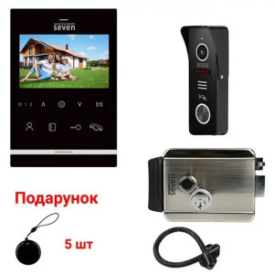 Комплект домофону 4.3 дюйми SEVEN KD-7840d з електромеханічним замком на хвіртку 
