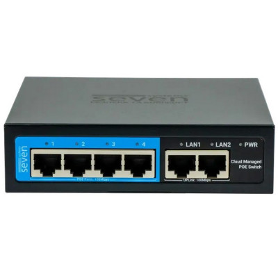 6-портовий комутатор SEVEN PS204D хмарно керований PoE