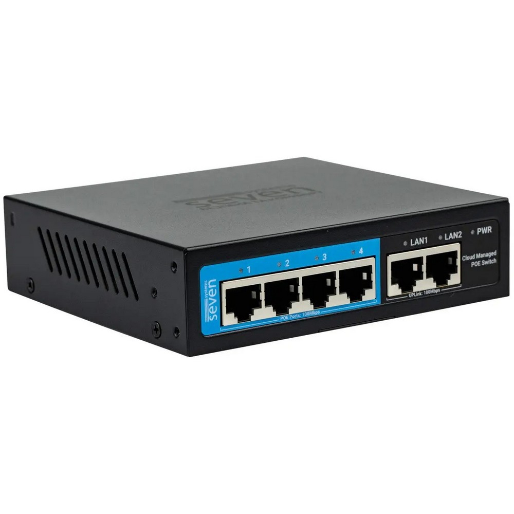 6-портовий комутатор SEVEN PS204D хмарно керований PoE