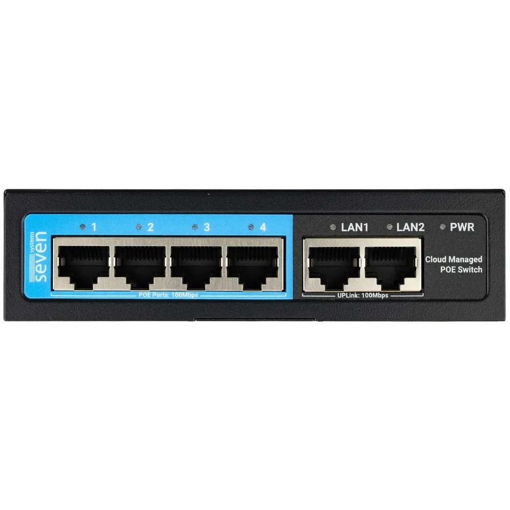6-портовий комутатор SEVEN PS204D хмарно керований PoE