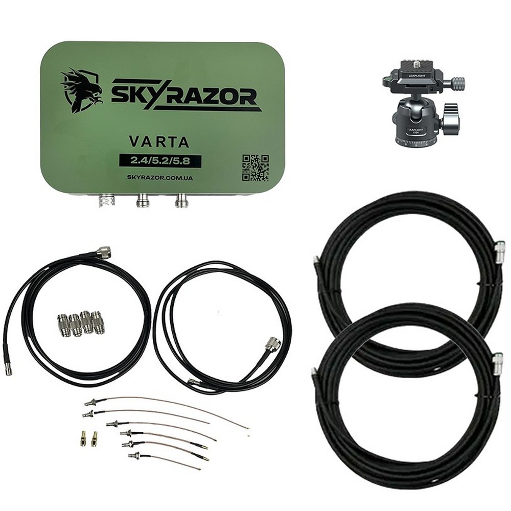 Комплект антенна Skyrazor «Varta» + пигтейлы + кабель 20 метров + кронштейн