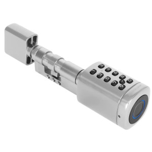 Розумний дверний біометричний замок (циліндр) SEVEN LOCK SL-7773BF silver (40-106 мм)