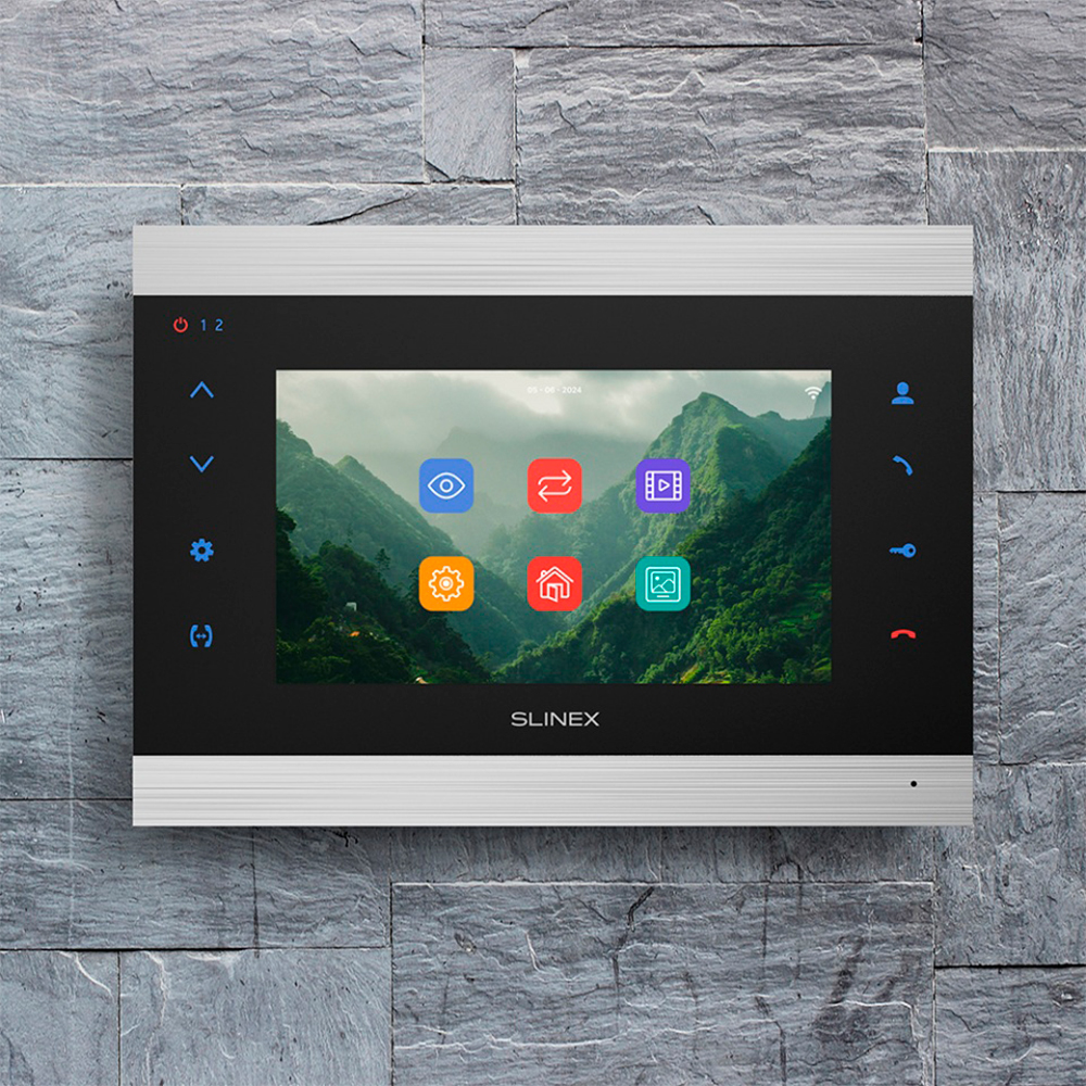 Wi-Fi Відеодомофон Slinex SL-07N Cloud black + silver з переадресацією виклику