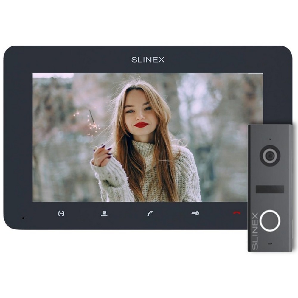 Комплект відеодомофону Slinex SM-07 Graphite + ML-17HD Graphite
