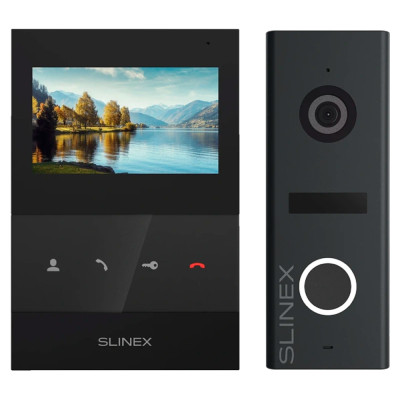 Комплект видеодомофона Slinex SQ-04 Black + ML-17HR Graphite