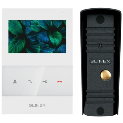 Комплект видеодомофона Slinex SQ-04 White+ML-16HR черный